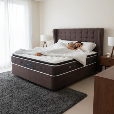 Luxury bedroom bed double beds design furniture bed frame hotel
