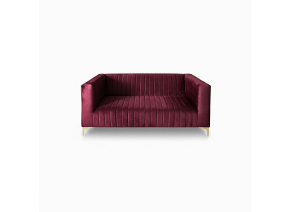 Stylish ultra-comfortable 2-seater sofa in purple becomes a bright accent in your interior.