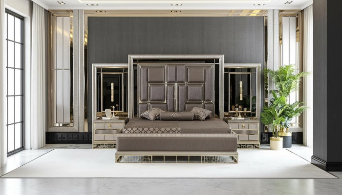 Bed Brown Elegant Bedroom Design Beautiful Luxury Double Beds