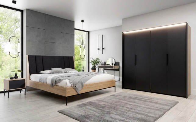 Wardrobe Black Luxury Wood Bedroom Elegant Closet Design Modern