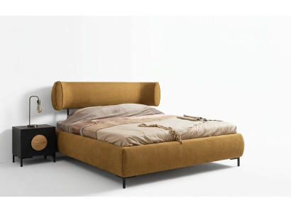 Bed Yellow Beautiful Design Modern Bedroom Double Beds Elegant Furniture