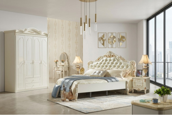 Wardrobe White Closet Wood Bedroom Design Classic Furniture
