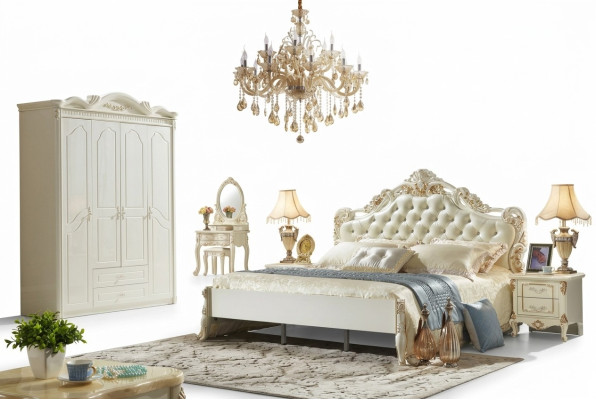 Wardrobe White Closet Wood Bedroom Design Classic Furniture