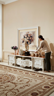 Baroque sideboard cabinet shelf cabinets furniture TV stand dresser