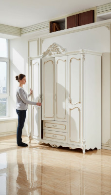 White Wardrobe Elegant Bedroom Design Classic Furniture Luxury