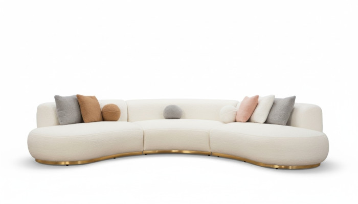 Living area couch XXL sofa big couches oval corner set fabric sofa