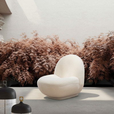 Round armchair, TV chair, single-seater upholstered seating furniture, lounge chairs.