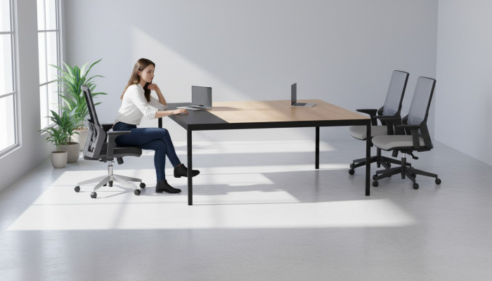 Solid wood desk for office