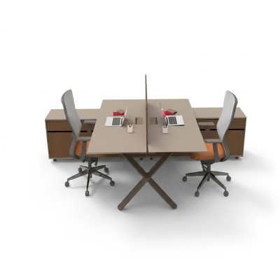 Large solid wood office desk