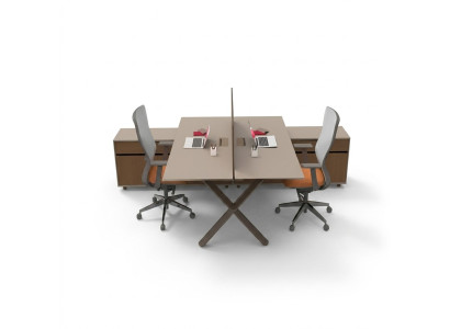Large solid wood office desk