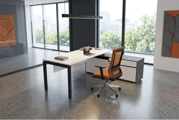White office furniture luxury furnishings corner desks study furniture wood