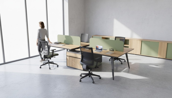 Office desk worktable office group for 4 people desks writing furniture