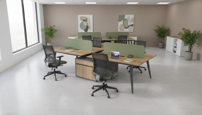 Office desk worktable office group for 4 people desks writing furniture