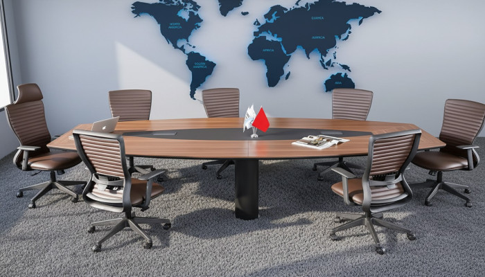 Conference table large meeting table elegant designer furniture wooden furniture