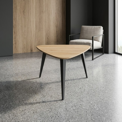 Triangular coffee table, office furniture, coffee table, wooden furniture, brown, new