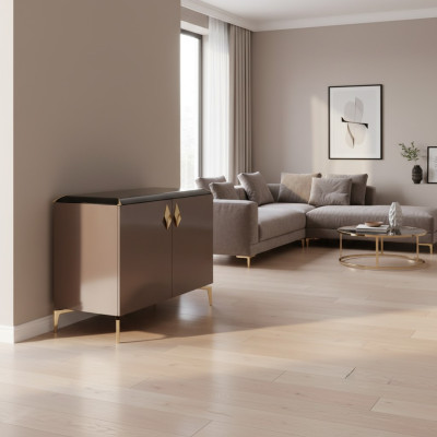 Beige luxury chest of drawers sideboard office furniture cabinet designer furniture new