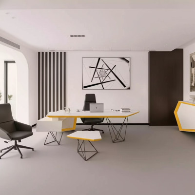 Office study corner desk coffee table sideboard modern white