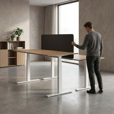 Modern mobile work desks for office new white wooden furniture