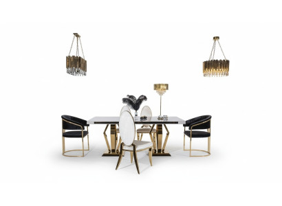 Dining table with 4 chairs Dining room set Dining group Modern chair table Table 5-piece set