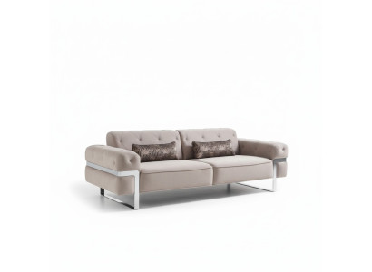 Living room design sofa 3-seater upholstered three-seater couch sofas beige