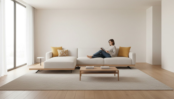 Living area corner suite L-shaped couch upholstery fabric corner sofa