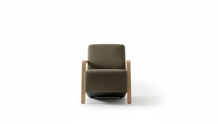 Design armchair single-seater living room comfortable upholstered furniture green