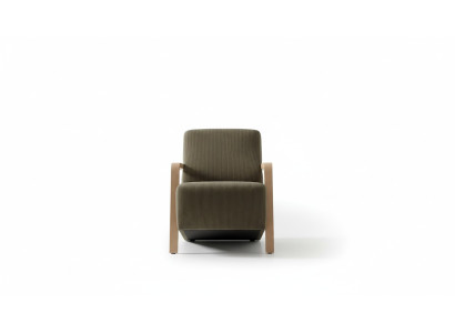 Design armchair single-seater living room comfortable upholstered furniture green