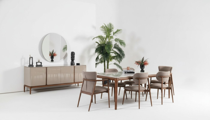 Italian dining room set, dining group, dining suite, chair group, sideboard