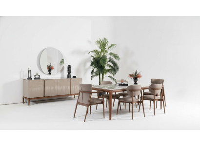 Italian dining room set, dining group, dining suite, chair group, sideboard