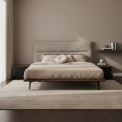 Modern loft design bedroom bed design luxury beds upholstery style furniture new gray