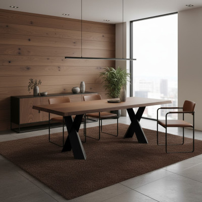 Dining table wood furniture design dining room tables design wooden table 220x100cm