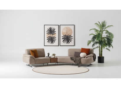 Living room design sofa 5-seat fabric couch upholstery sofas new brown