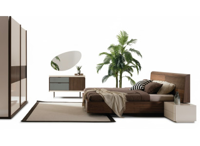 Design luxury bedroom bed 2x nightstands dresser suite beds 8-piece set