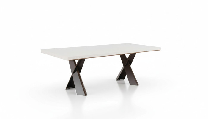 Dining room dining table metal style modern design furniture luxury new white