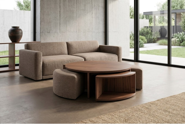 Coffee table, living room coffee table, brown luxury design wooden tables table