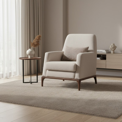 Design sofa armchair couch upholstery luxury textile couches 1-seater new gray