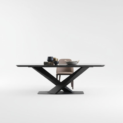 Luxury dining table design, dining room tables, metal design furniture, new.