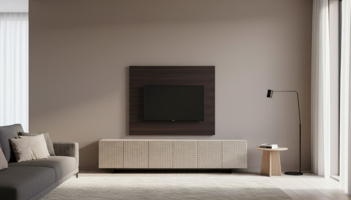 TV wall panel cladding wood luxury RTV living room wall TV furniture