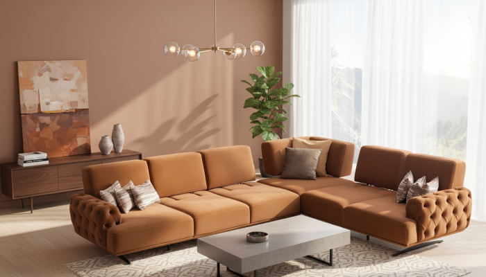 Living area sofa L-shape couch set design modern sofas corner sofa