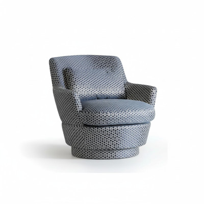Luxury Armchair Design Furniture Wood with Textile Single-Seater Couch Lounge Club