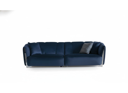 Living room sofa couch designer textile seat upholstery design blue