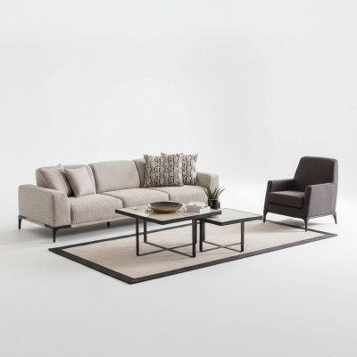 Living room sofa 4-seater design style furniture modern sofas elegant
