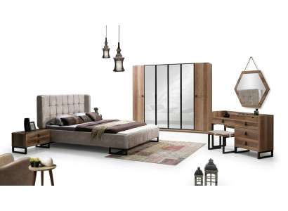 Elegant bedroom furniture set in minimalist Italian design