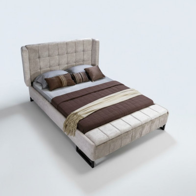 Bed double bed furniture interior bedroom design fabric textile new