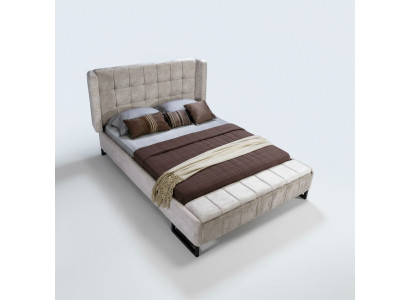 Bed double bed furniture interior bedroom design fabric textile new