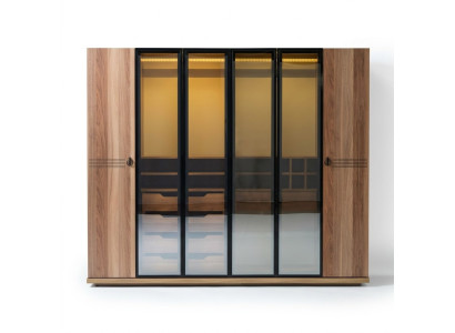 Transparent wardrobe furniture luxury design bedroom furnishings