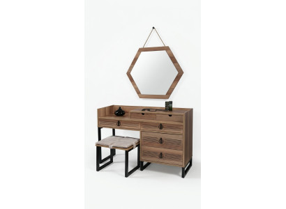 Bedroom mirror dresser wood modern design luxury brown new
