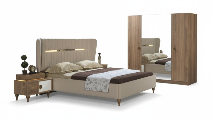 Bedroom bed upholstery design luxury double hotel beds wood furniture