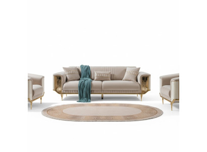 Blue sofa living room sofa 3-seater couches designer couch upholstered sofas fabric new