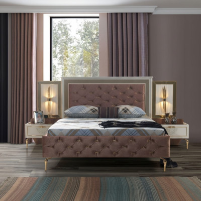 Bedroom bed design furnishing luxury upholstered beds brown modern
